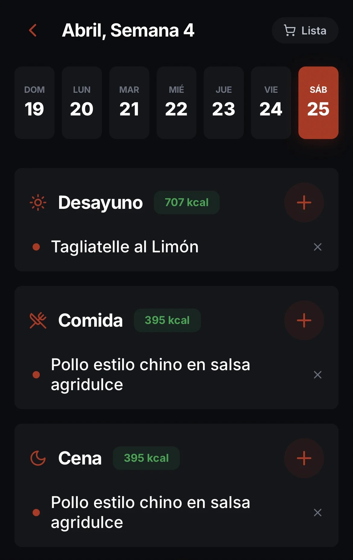 Planificación semanal